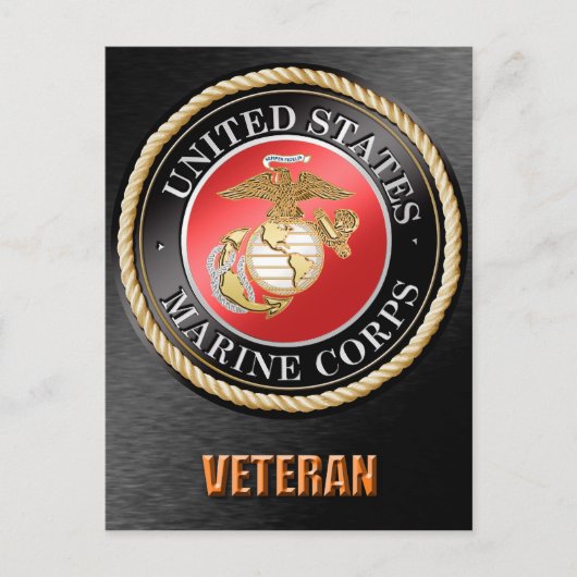 Veteraan Briefkaart van het US Marine Corps (Voorkant)