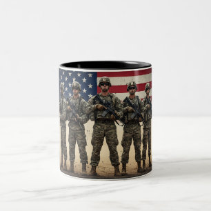 Veteraan Broers Militaire Broederschap Patriottisc Tweekleurige Koffiemok