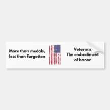 Veteraan Bumpersticker - Embodiment of Honor