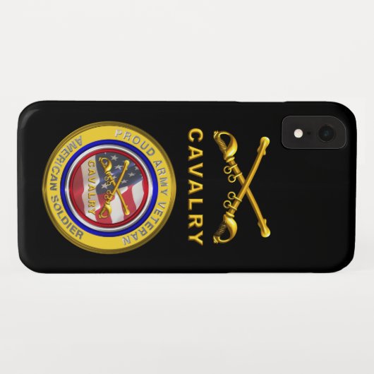 Veteraan Cavalry Soldaat van het leger Case-Mate iPhone Case (Achterkant (horizontaal))