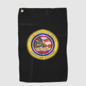 Veteraan Cavalry Soldaat van het leger Golfhanddoek (Voorkant)