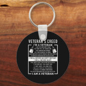Veteraan credo patriot oorlog VS eed opa Sleutelhanger (Voorkant)