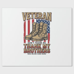 Veteraan dank mijn broers vintage militair shirt_1 cadeaupapier