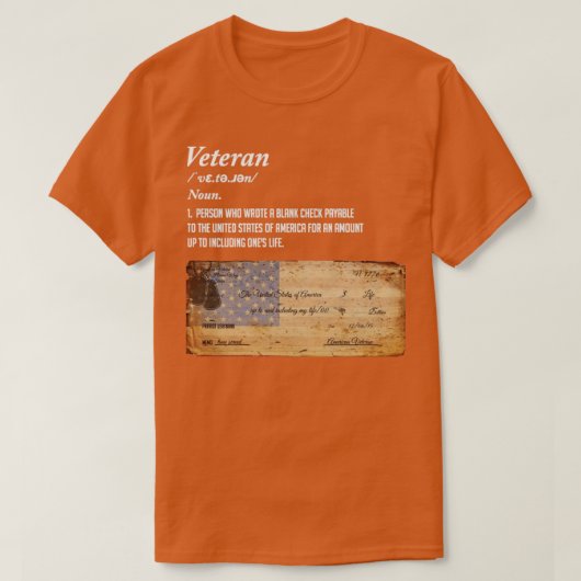 Veteraan-definitie blanco vinotic veteraan t-shirt (Design voorkant)