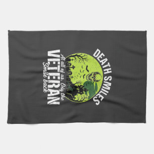Veteraan Dood Lacht Halloween Ontwerp_1 Theedoek