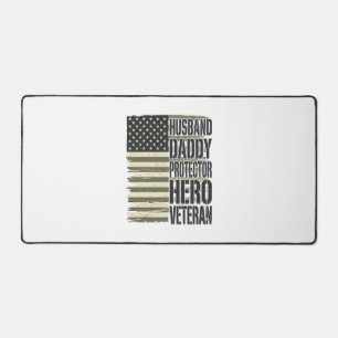 Veteraan Echtgenoot Vader Beschermer Held Vlag T-s Bureaumat