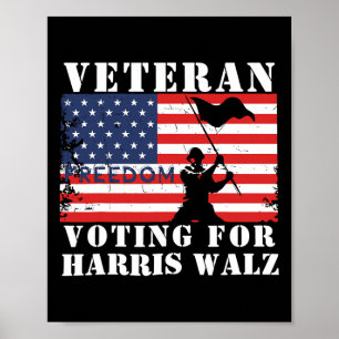 Veteraan Freedom stemt voor Harris Wheimer Waltz U Poster