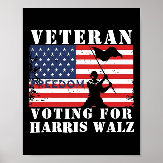 Veteraan Freedom stemt voor Harris Wheimer Waltz U Poster (Voorkant)