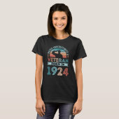 Veteraan geboren in 1924 100th Birthday Militaire  T-shirt (Voorkant volledig)