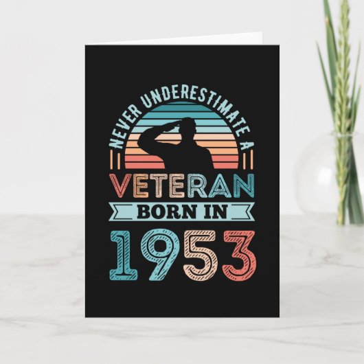 Veteraan, geboren in 1953 70e verjaardag Militaire Kaart (Voorkant)