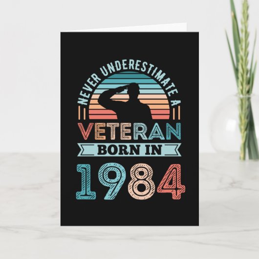 Veteraan, geboren in 1984 40th Birthday Militaire  Kaart (Voorkant)