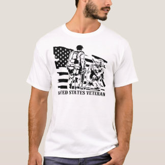 veteraan / gepensioneerd / soldaat / Amerikaanse v T-shirt