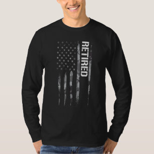 Veteraan Gepensioneerde Amerikaanse Vlag Uitsprake T-shirt