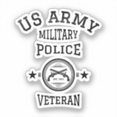 Veteraan gepensioneerde politieagent sticker (Voorkant)