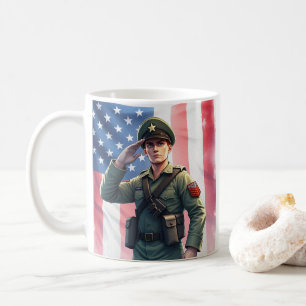 Veteraan Hero Soldier 4 juli Onafhankelijkheidsdag Koffiemok
