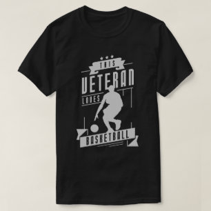 Veteraan houdt van basketbal t-shirt