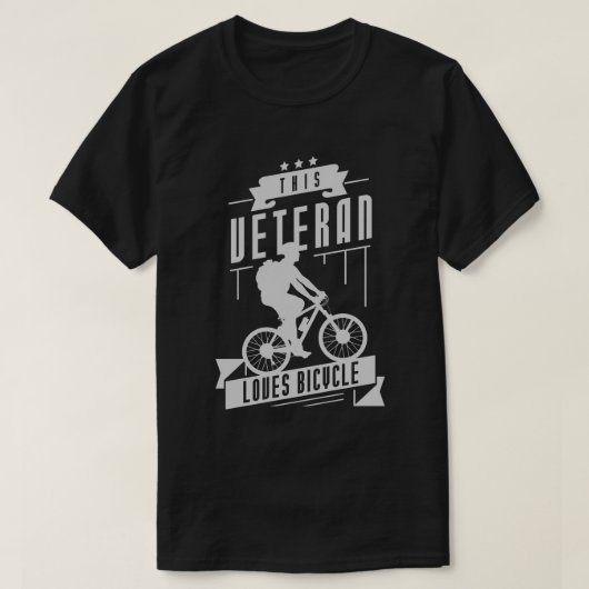 Veteraan houdt van fietsen t-shirt (Design voorkant)