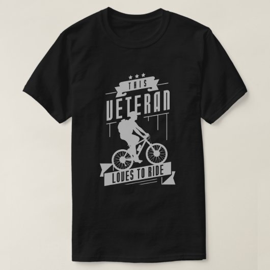 Veteraan houdt van fietsen t-shirt (Design voorkant)