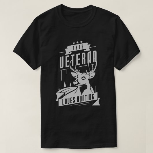 Veteraan houdt van jagen t-shirt (Design voorkant)
