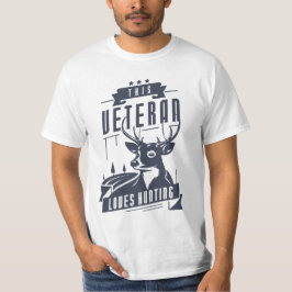 Veteraan houdt van jagen t-shirt