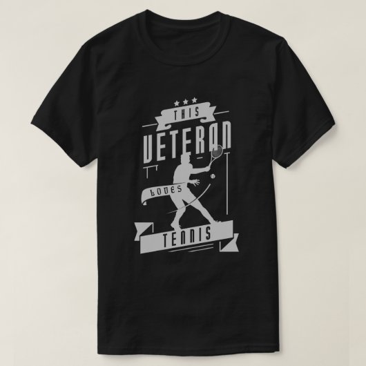 Veteraan houdt van tennis t-shirt (Design voorkant)