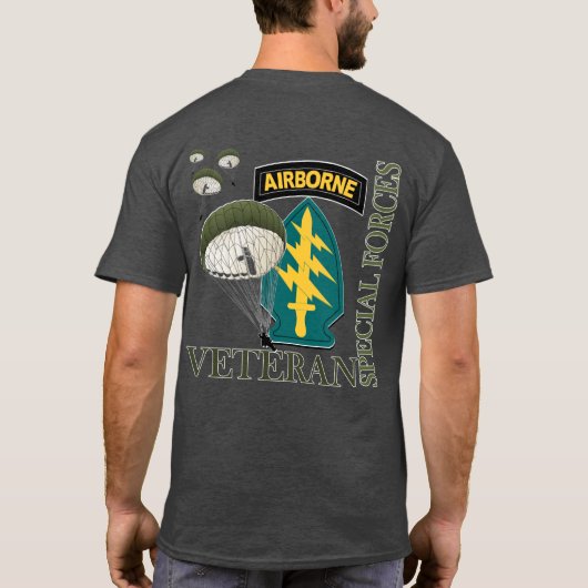 Veteraan in de lucht - Special Forces T-Shirt (2 z (Achterkant)
