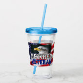Veteraan in ruste acryl drinkbeker (Achterkant)