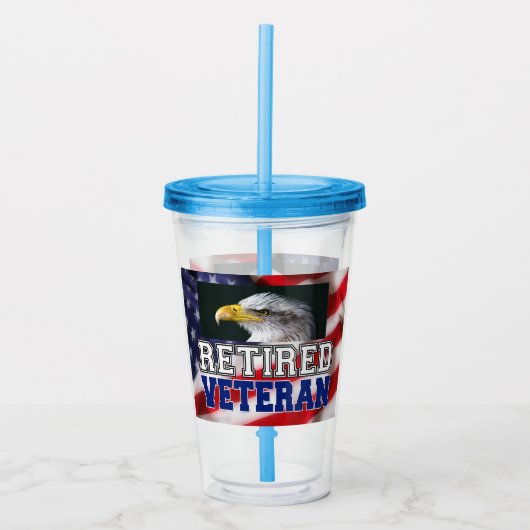 Veteraan in ruste acryl drinkbeker (Voorkant)