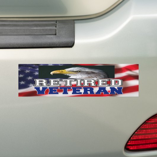 Veteraan in ruste bumpersticker (Op auto)