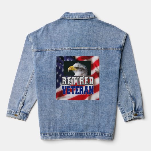 Veteraan in ruste denim jacket (Achterkant)