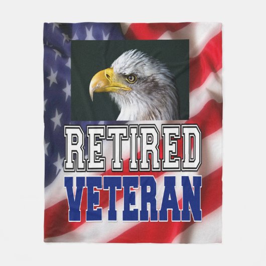 Veteraan in ruste fleece deken (Voorkant)