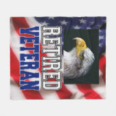 Veteraan in ruste fleece deken (Voorkant (Horizontaal))