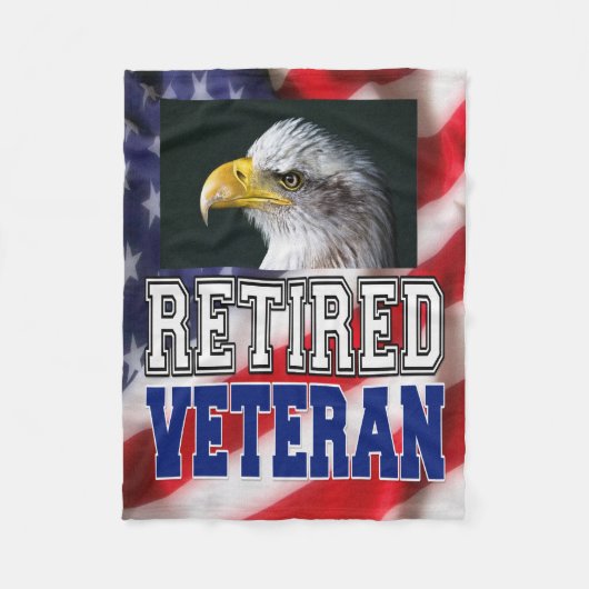 Veteraan in ruste fleece deken (Voorkant)