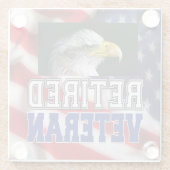 Veteraan in ruste glazen onderzetter (Achterkant)