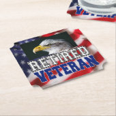 Veteraan in ruste kartonnen onderzetters (Gekanteld)