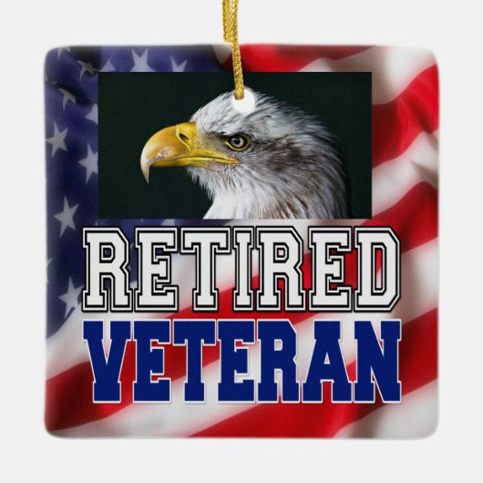 Veteraan in ruste keramisch ornament (Voorkant)