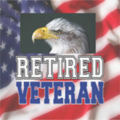 Veteraan in ruste sticker (Voorkant)