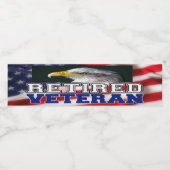 Veteraan in ruste waterfles etiket (Enkel label)