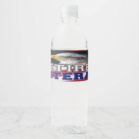 Veteraan in ruste waterfles etiket (Voorkant)