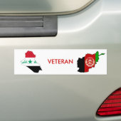 Veteraan Irak en Afghanistan Bumpersticker (Op auto)