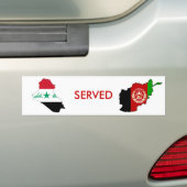 Veteraan Irak en Afghanistan Bumpersticker (Op auto)