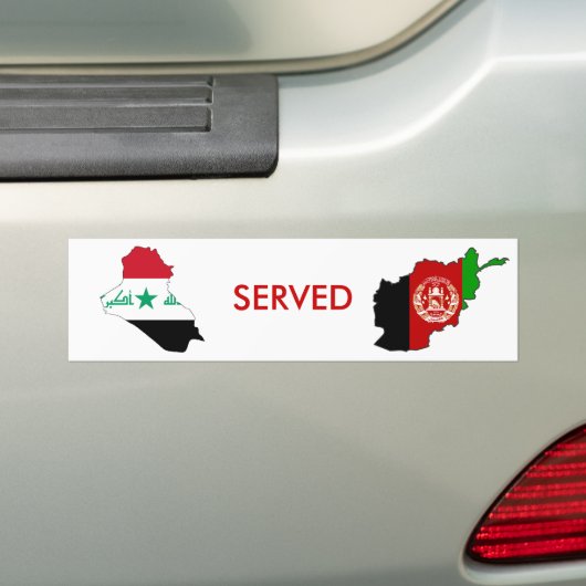 Veteraan Irak en Afghanistan Bumpersticker (Op auto)