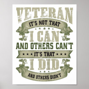 Veteraan is niet dat ik kan en anderen kunnen vete poster