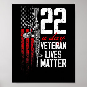 Veteraan Leeft Zelfmoord Bewustzijn PTSS Veteraan Poster