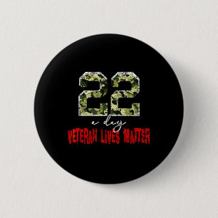 Veteraan leeft zelfmoordbewustzijn veteraan 22 per ronde button 5,7 cm