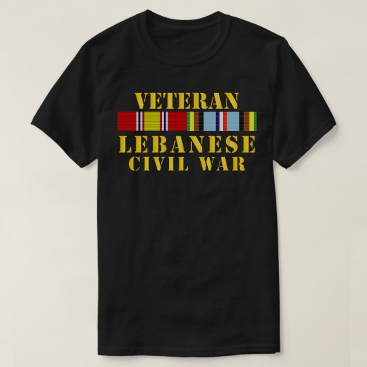 Veteraan Libanees w EXP SVC T-shirt (Design voorkant)