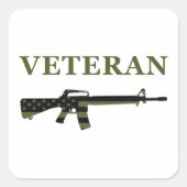 Veteraan M16 Sticker ingetogen (Voorkant)