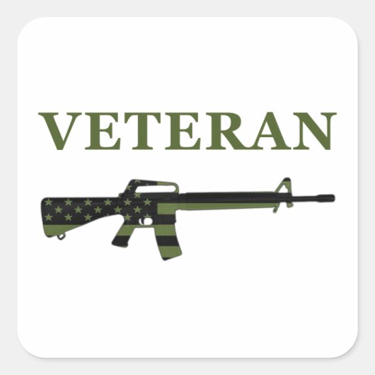 Veteraan M16 Sticker ingetogen (Voorkant)