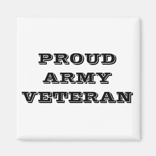 Veteraan Magnet Proud Army (Voorkant)