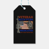 Veteraan met PTSD voor uw bescherming Cadeaulabel (Voorkant)